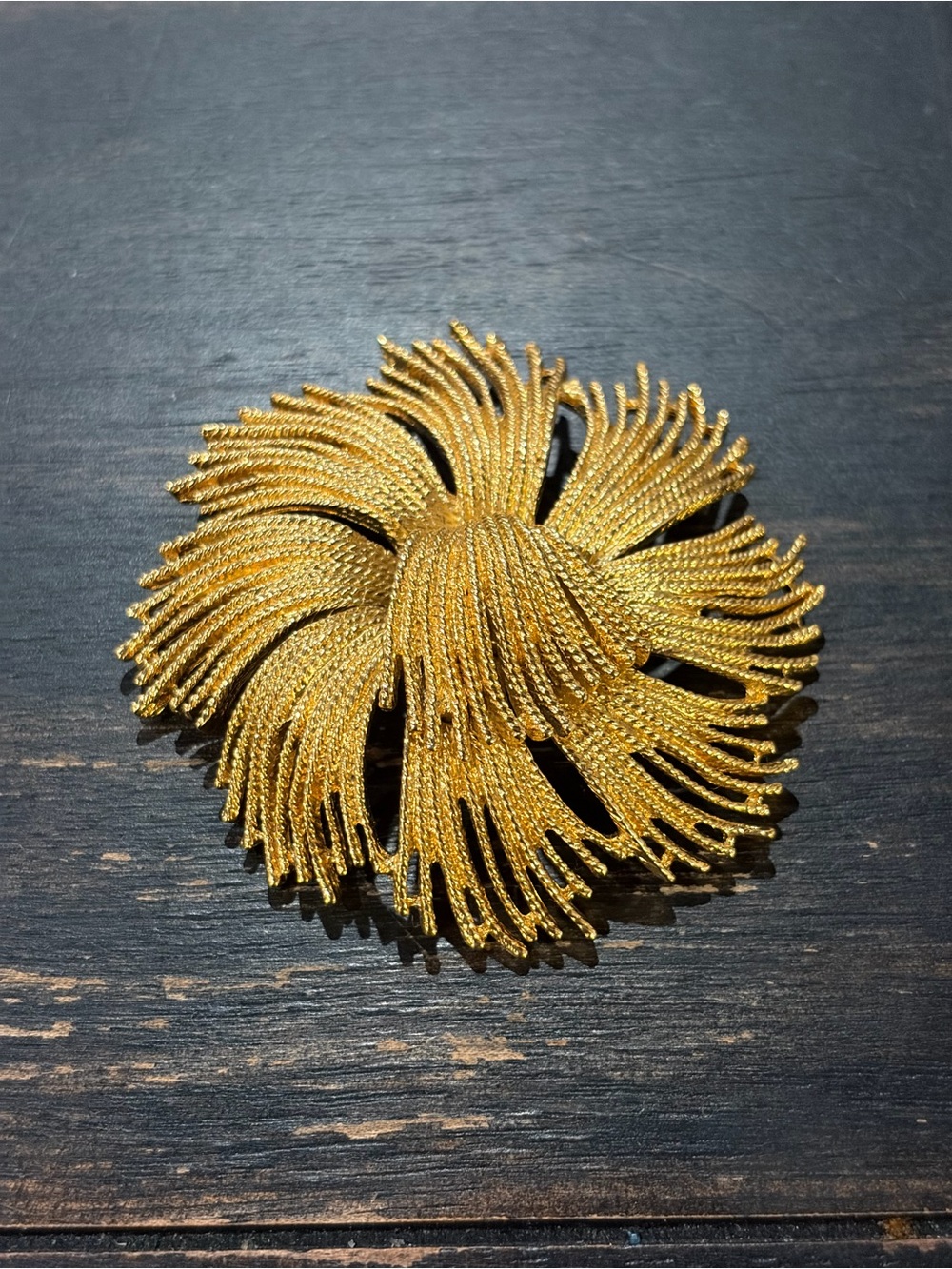Gold Monet Brooch